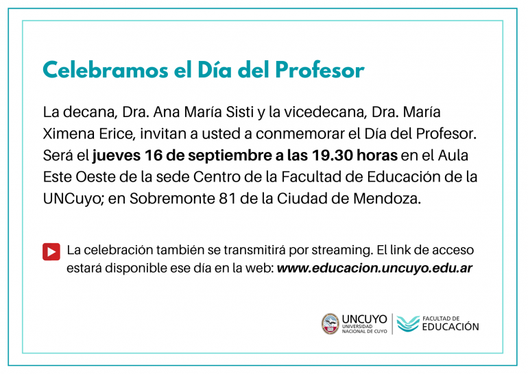 imagen Link de acceso a la celebración del Día del Profesor en la Facultad de Educación