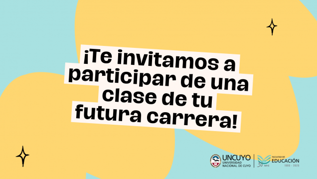 imagen La Facultad de Educación te invita a participar de una clase de tu futura carrera