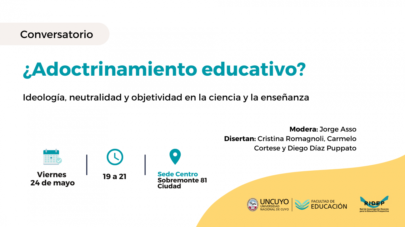 imagen Un conversatorio abordará el adoctrinamiento educativo