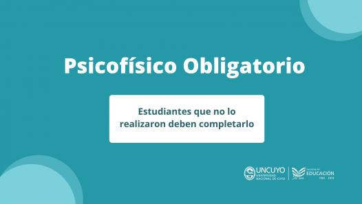 imagen Estudiantes que no realizaron el Psicofísico Obligatorio deben completarlo