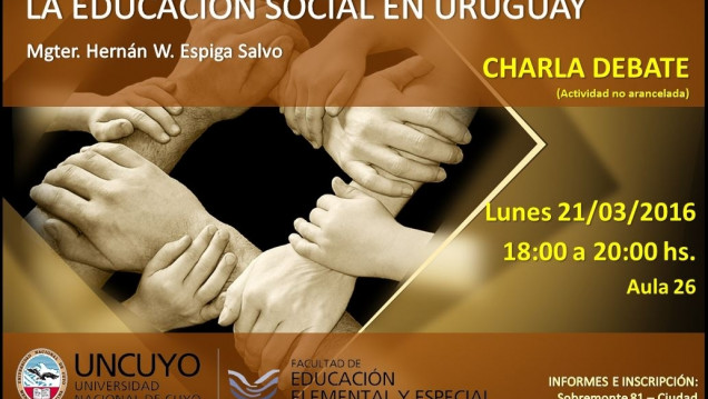 imagen Educación Social en Uruguay será tópico de una charla-debate