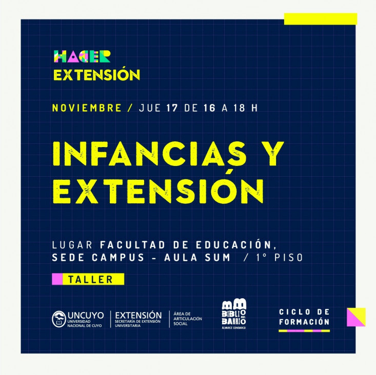 imagen Ofrecen taller gratuito sobre infancias y Extensión