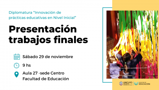 imagen Mostrarán los trabajos finales de la Diplomatura en Innovación de Prácticas Educativas en el Nivel Inicial