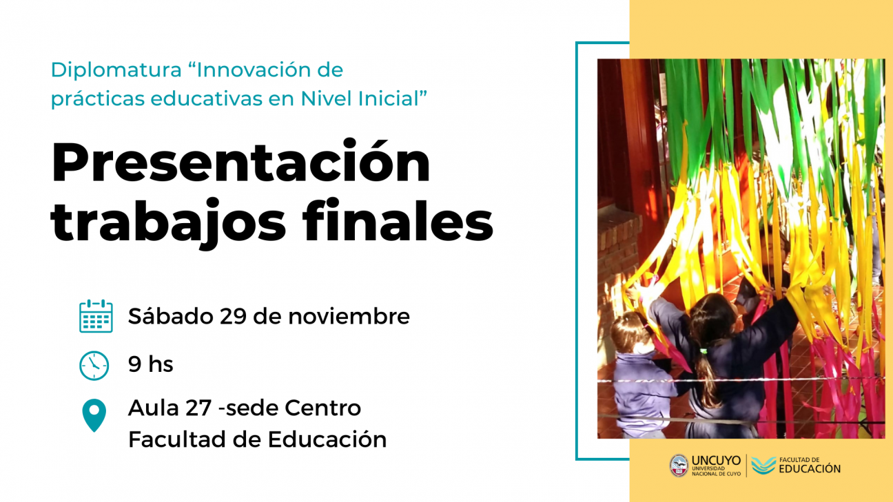 imagen Mostrarán los trabajos finales de la Diplomatura en Innovación de Prácticas Educativas en el Nivel Inicial