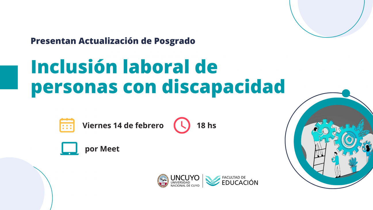 imagen Presentarán un programa de posgrado sobre inclusión laboral de personas con discapacidad