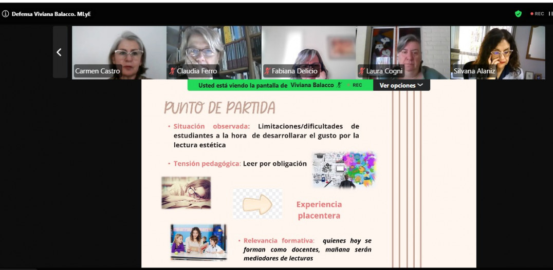 imagen Se graduó la última tesista de la Maestría en Lectura y Escritura