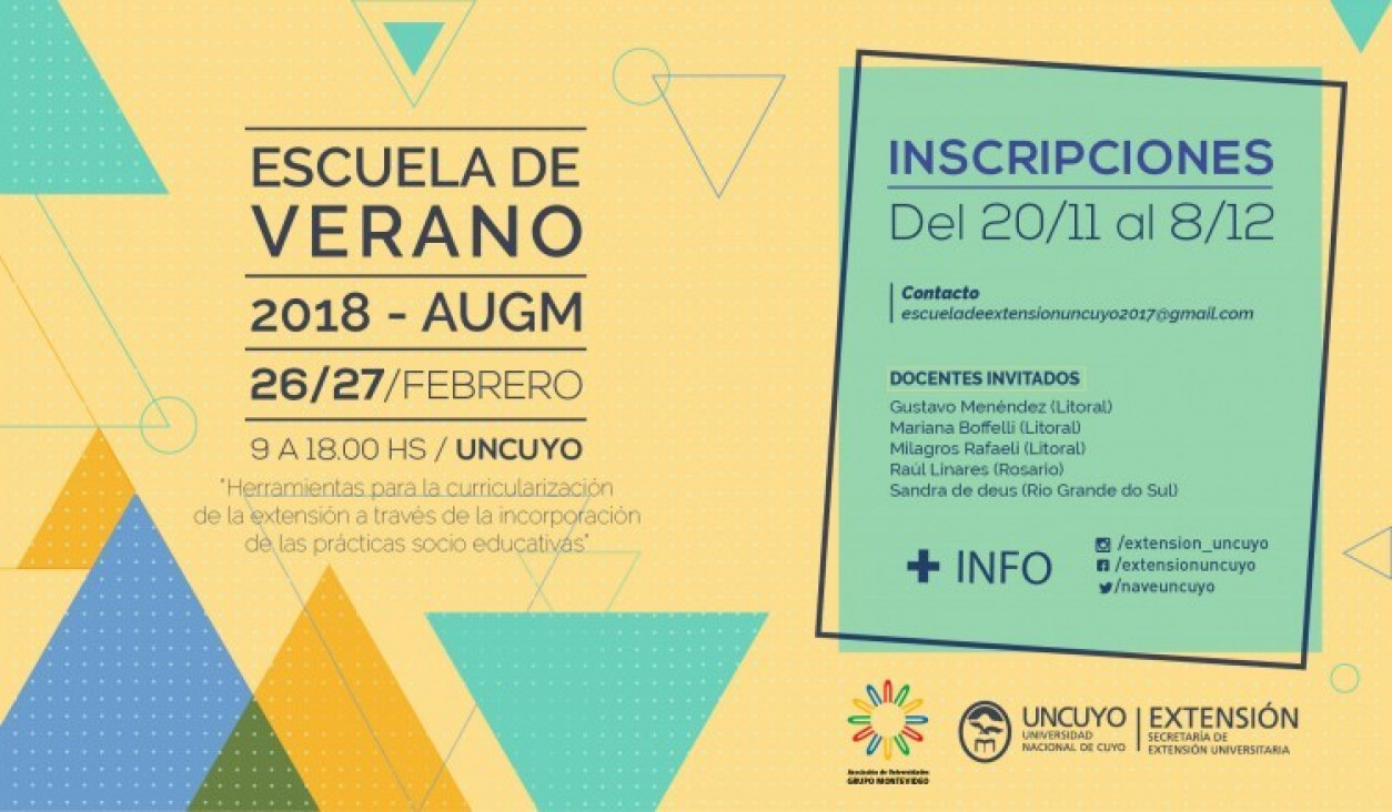 imagen Inscriben a la Escuela de Verano 2018 AUGM