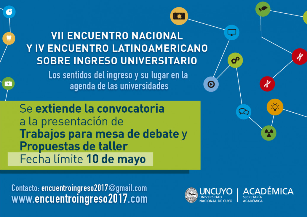 imagen Prórroga para presentación de trabajos del VII Encuentro sobre Ingreso Universitario  