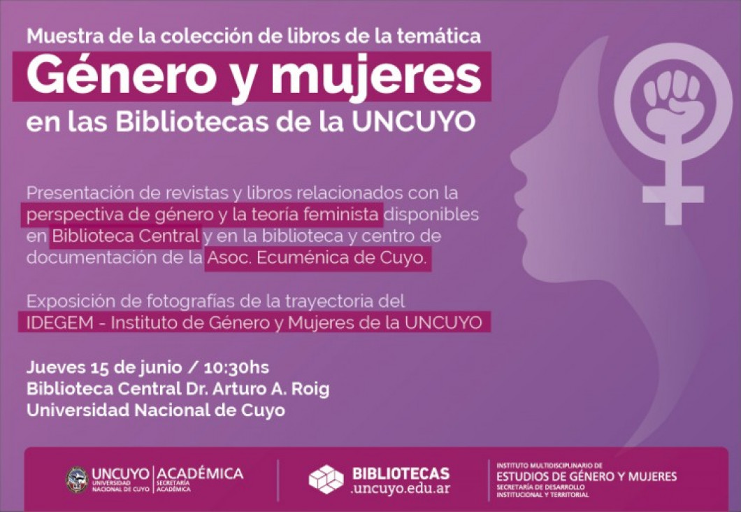 imagen Exhibirán publicaciones sobre género y mujeres en la Biblioteca Central