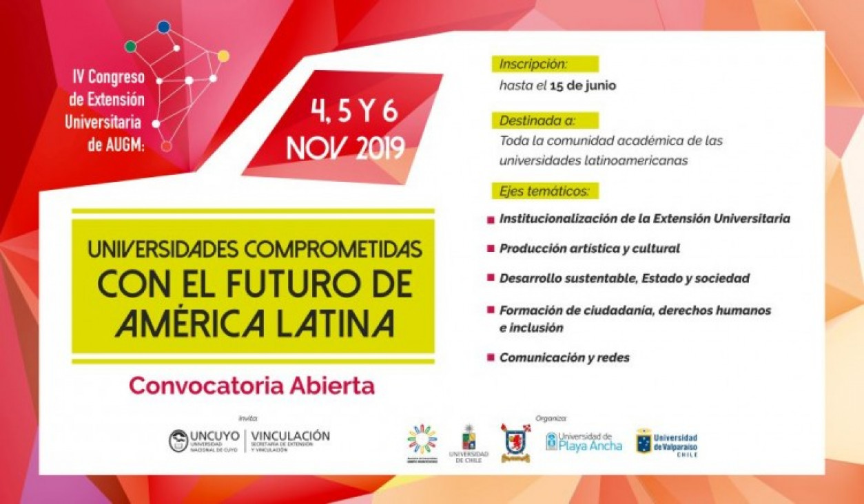 imagen Invitan a participar de Congreso de Extensión de AUGM