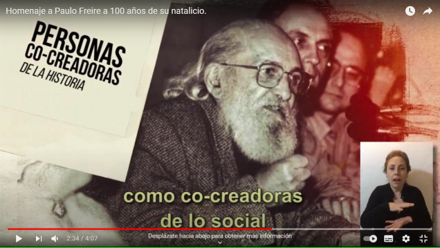 imagen Un audiovisual conmemora los 100 años de Paulo Freire