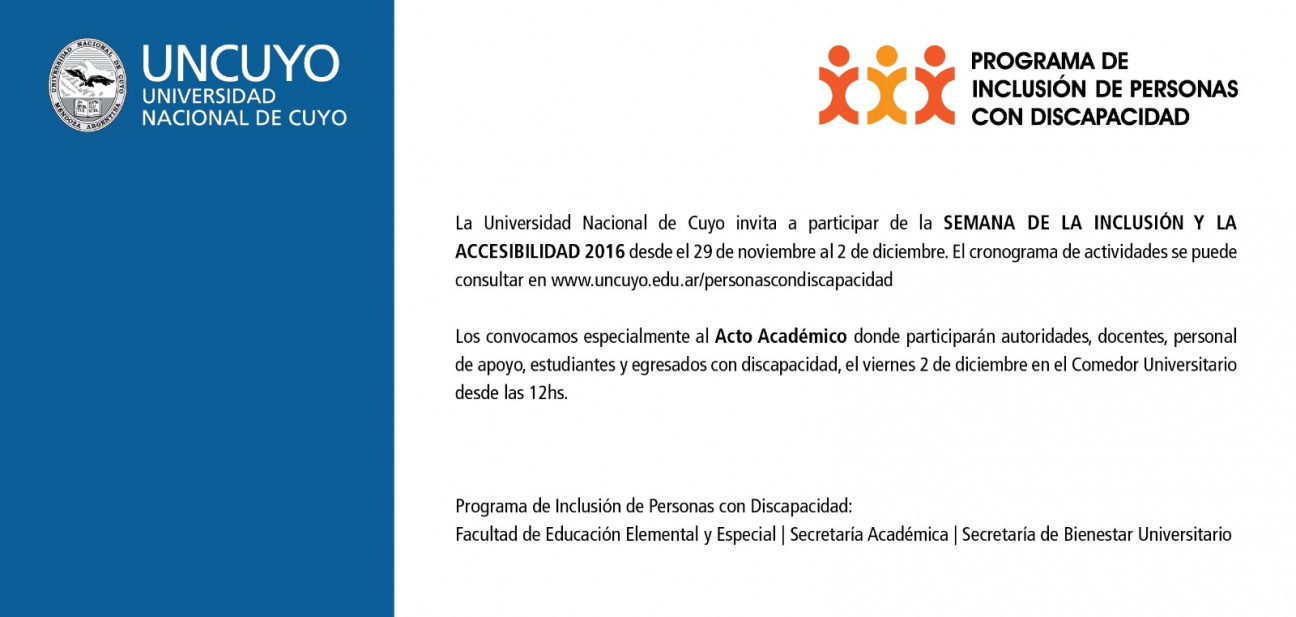 imagen Invitan a participar de la Semana de la Inclusión y la Accesibilidad