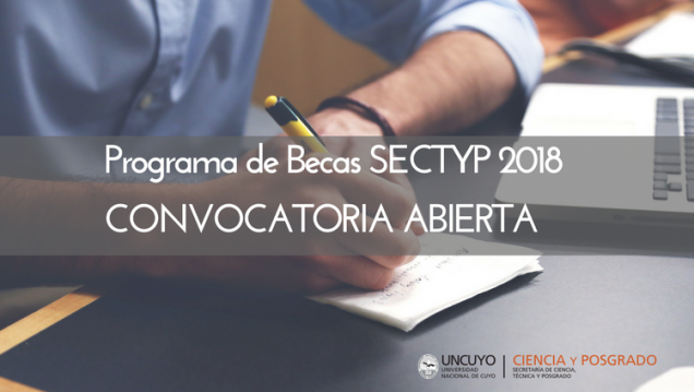 imagen Convocatoria abierta Becas SECTYP 2018 para estudiantes de posgrado