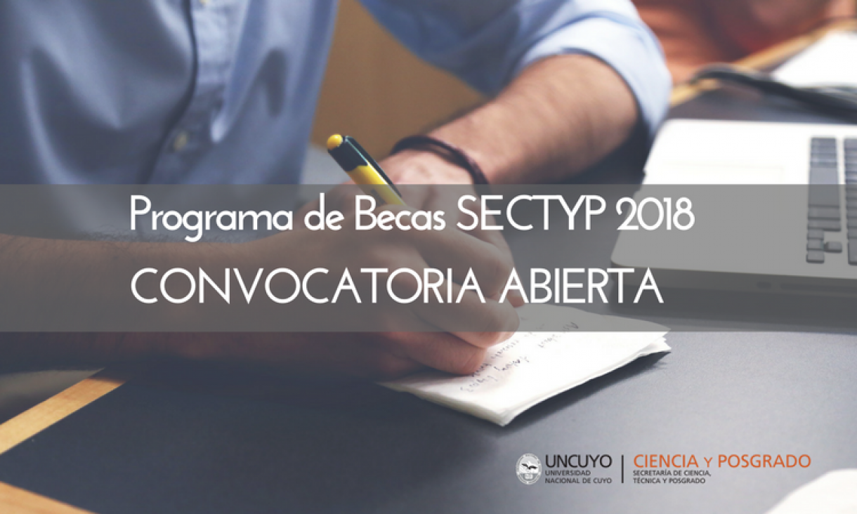 imagen Convocatoria abierta Becas SECTYP 2018 para estudiantes de posgrado