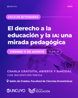 “El derecho a la educación y la IA: una mirada pedagógica”