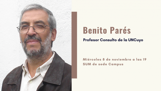 imagen Distinguirán a Benito Parés como Profesor Consulto de la UNCuyo