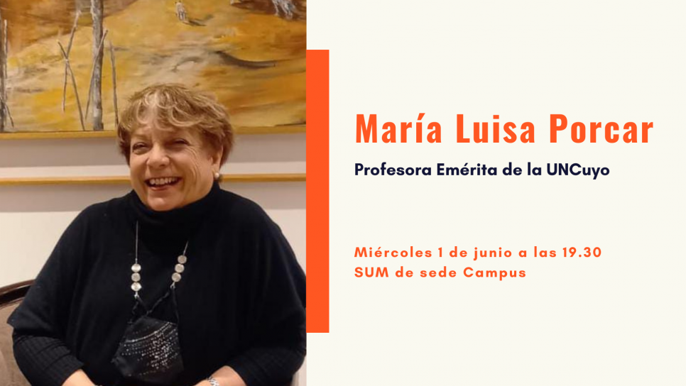 imagen Distinguirán a María Luisa Porcar como Profesora Emérita de la UNCuyo